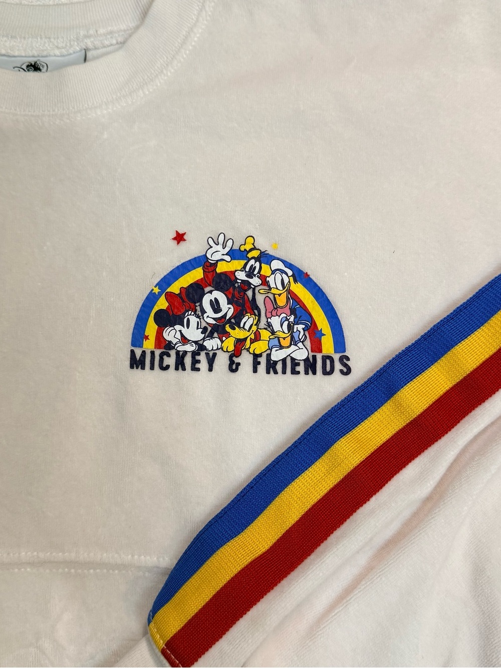 Disney Spirit Jersey Mickey & Friends Feelin’ Classic Retro Long Sleeve Sweater - Picture 3 of 14